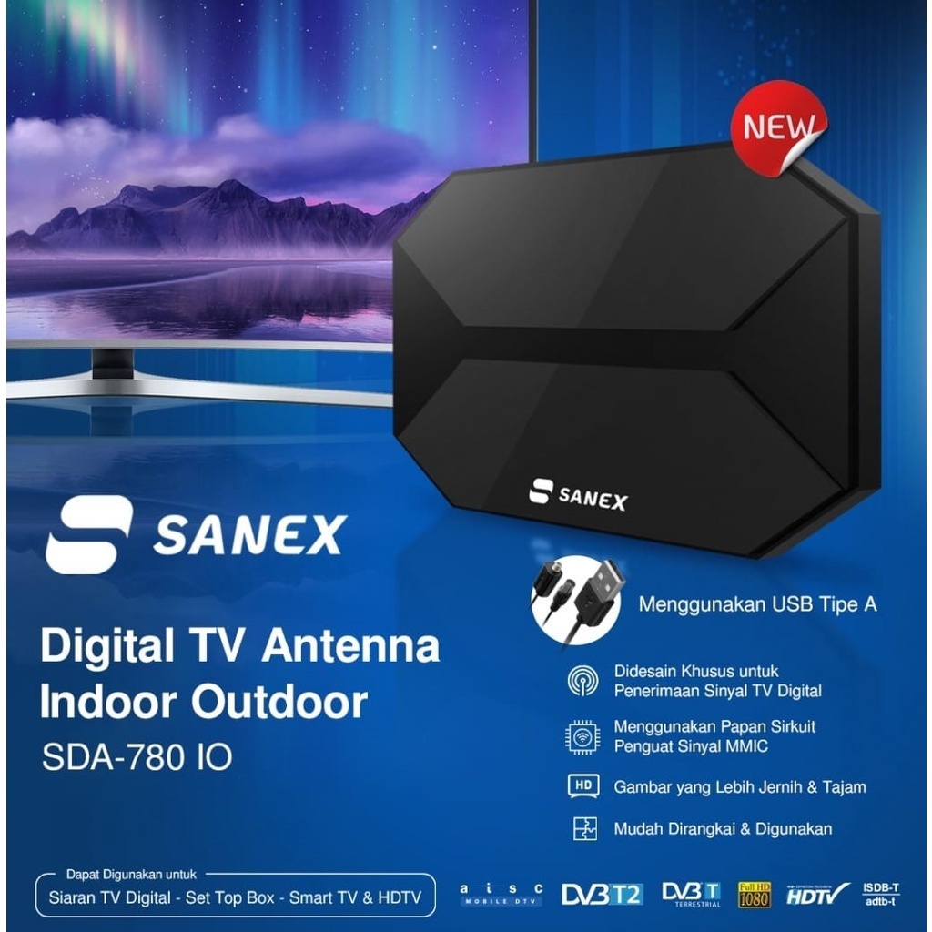 ANTENA TV DIGITAL SANEX SDA-780 I/O INDOOR OUTDOOR