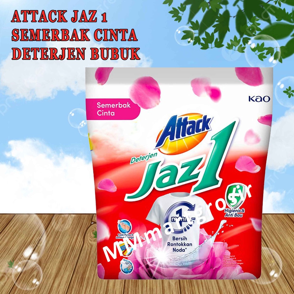 Attack / Jaz 1 / Semerbak cinta / 800g / Diterjen bubuk