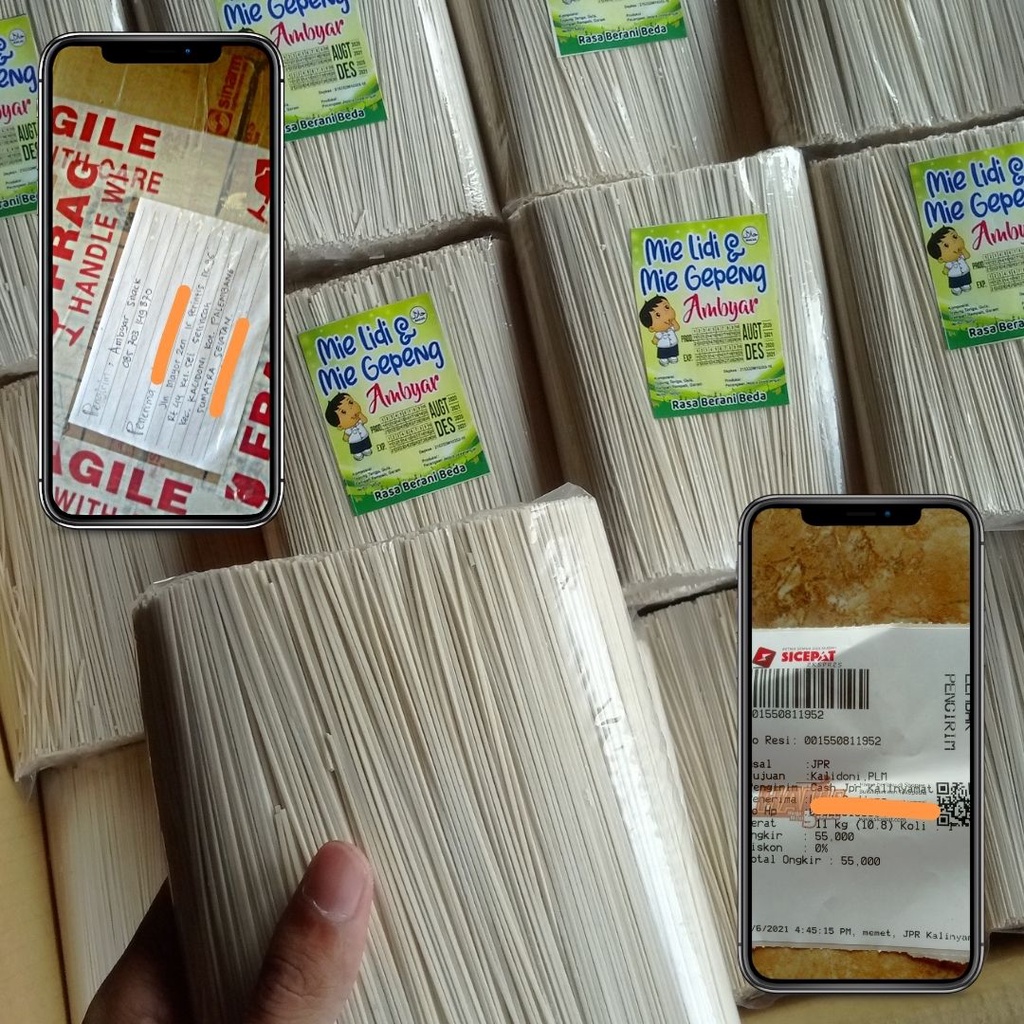 Ikhsan Ferdinan Mie Lidi Mentah 1Kg/Mie Lidi Mentah/Mie Gepeng Mentah/Mie Lidi Gepeng Mentah/Mie Lid