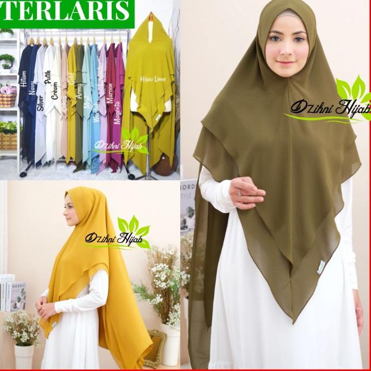 STOK TERBATAS Jilbab Hijab Instan Instant Kerudung Syari Khimar Besar Panjang Jumbo Dewasa Cantik Ce