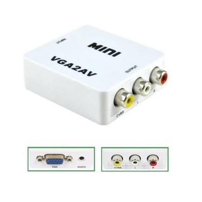 Converter VGA to AV RCA / Konektor Adapter VGA2AV