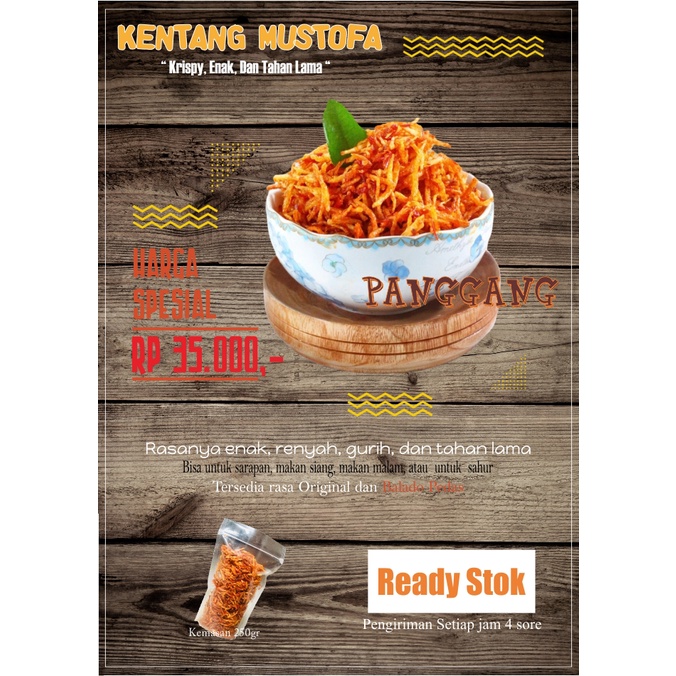 

Kentang Mustofa Panggang Crispy Kriuk Tahan Lama Kemasan Pouch 250gr