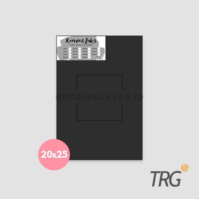 

Grosir Kanvas Lukis Hitam 20 x 25 cm TRG - Black Canvas Board 20x25 TRG