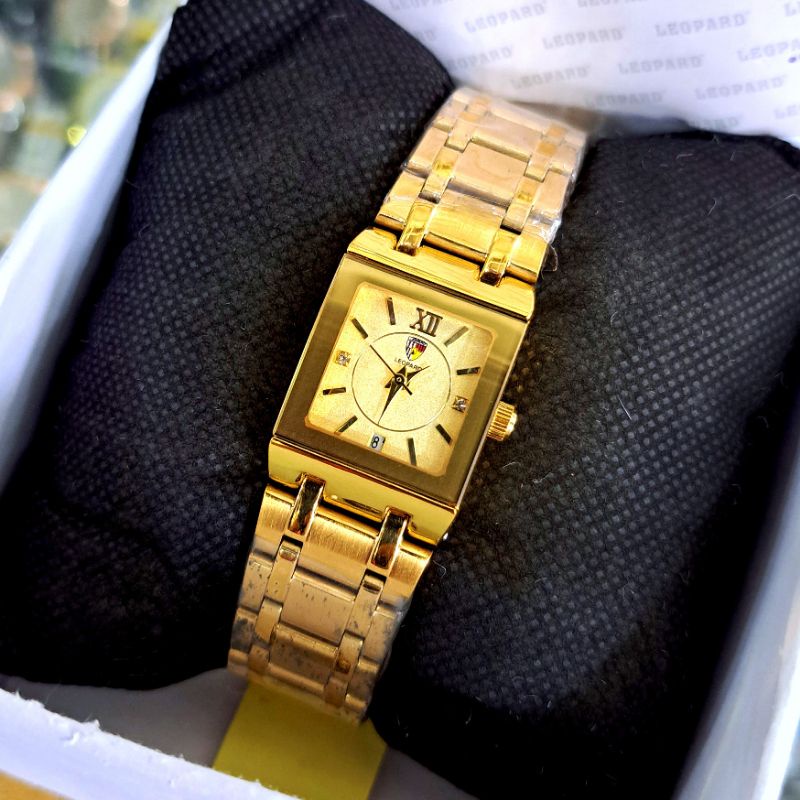 LEOPARD Jam tangan Wanita Original Tahan Air Tanggal Aktif Free Box / Jam Tangan Kasual Wanita Analog Import Full Stainless Steel Anti Air Mewah Elegan Sporty Realpict Dijamin Sesuai Foto