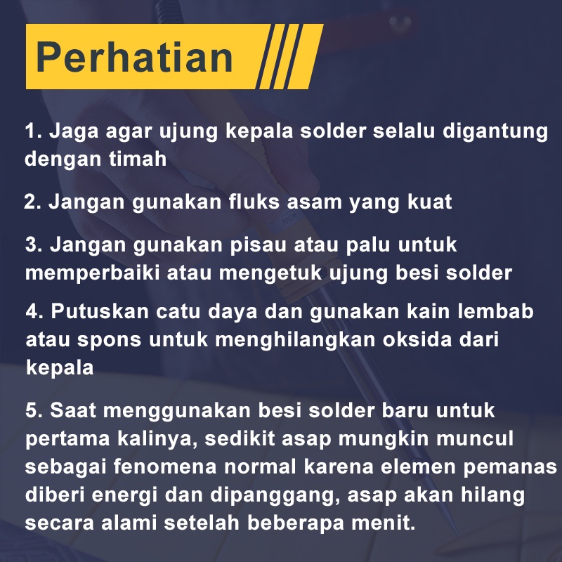 Deli Solder Listrik 40W 60W 350 ℃ Timah Solder Besi Tahan Karat Diameter 1mm Alat Perkakas Soldering Iron Solder Wire