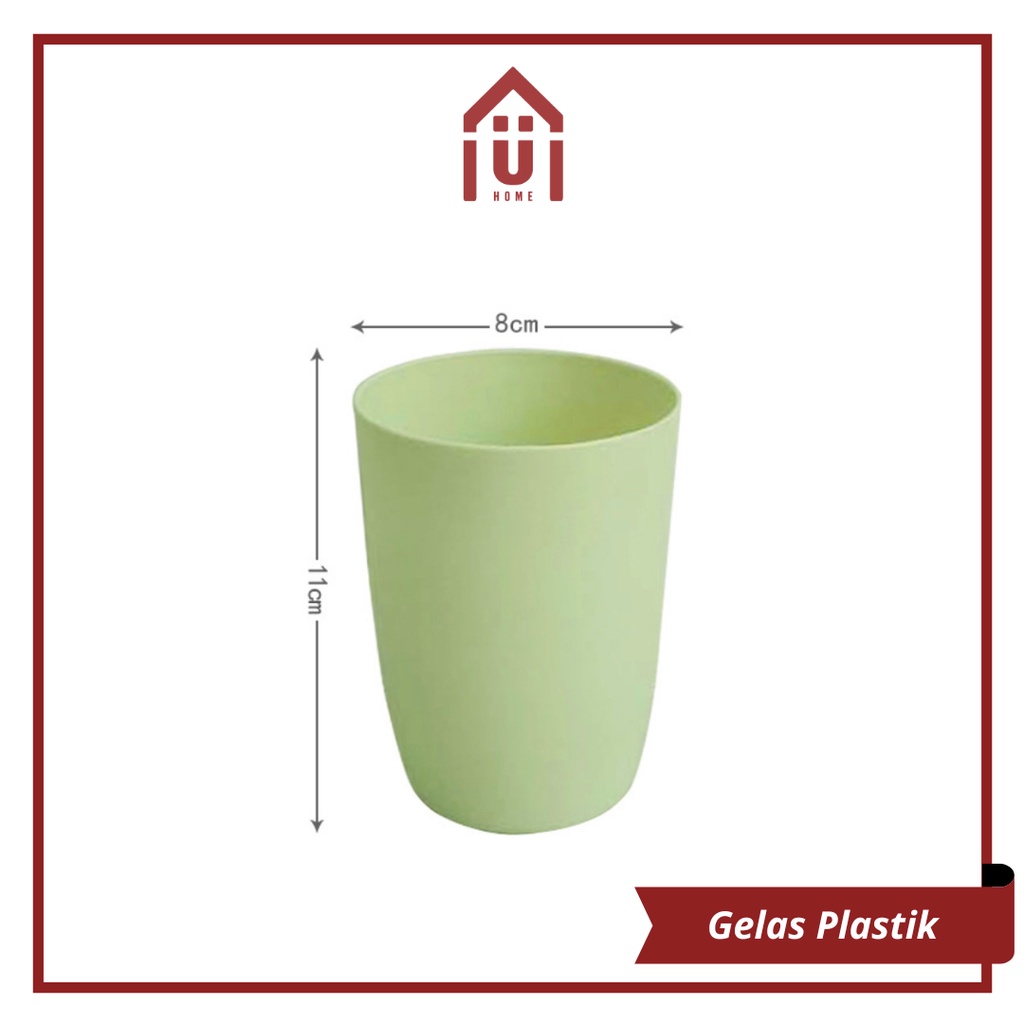 UNISO - GELAS PLASTIK KUAT ELASTIS  | GELAS PLASTIK WARNA PASTEL AMAN BPA FREE | GELAS MULTIFUNGSI