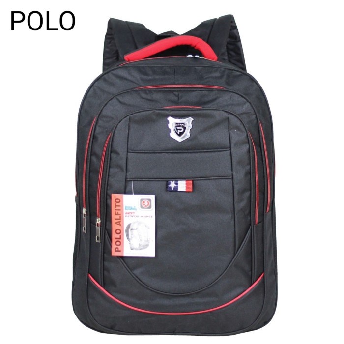 Tas Ransel Pria Tas Ransel Polo Original Tas Laptop Tas Kantor Kerja Tas Pria Wanita(E3P9) tas kerja