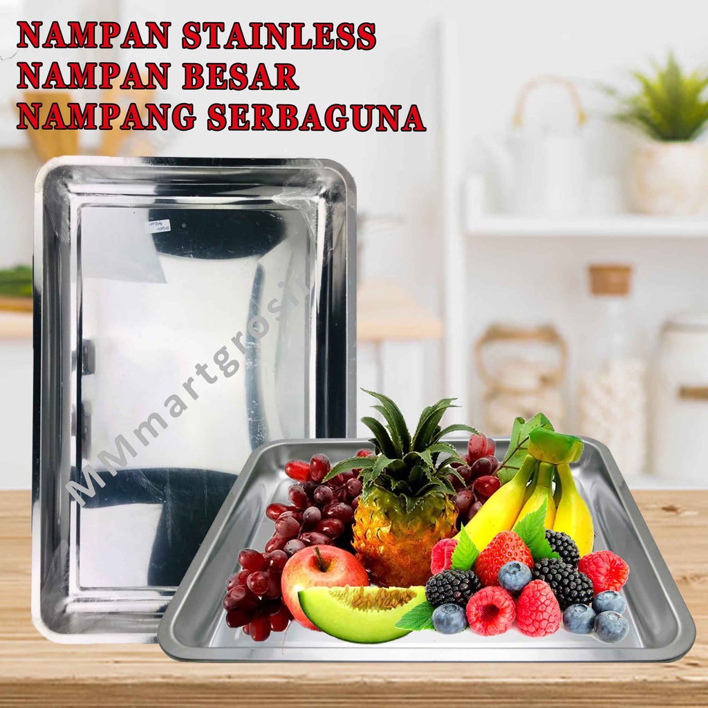 Nampan Stainless/ Nampan Besar/ Nampan Serbaguna