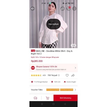 SIDELINE Develina White Shirt (Preloved)