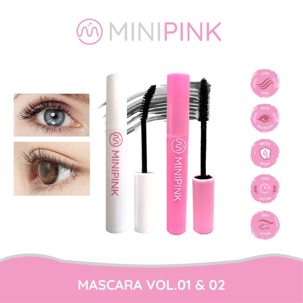 MINIPINK Mascara - Waterproof and Long-Lasting Formula for Day and Night Wear