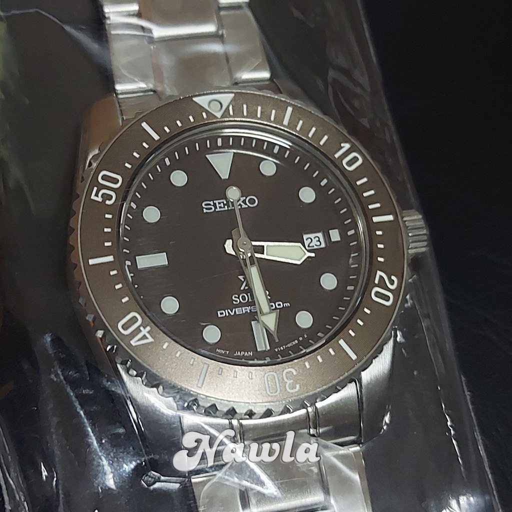 Seiko Prospex SNE571P1 Solar Diver Brown - Jam Tangan Pria SNE571