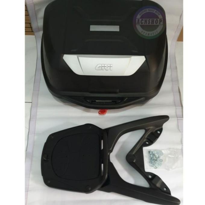 Paketan Box Motor Top Box Givi E43Ntl + Breket Box Nmax Old Nmax New