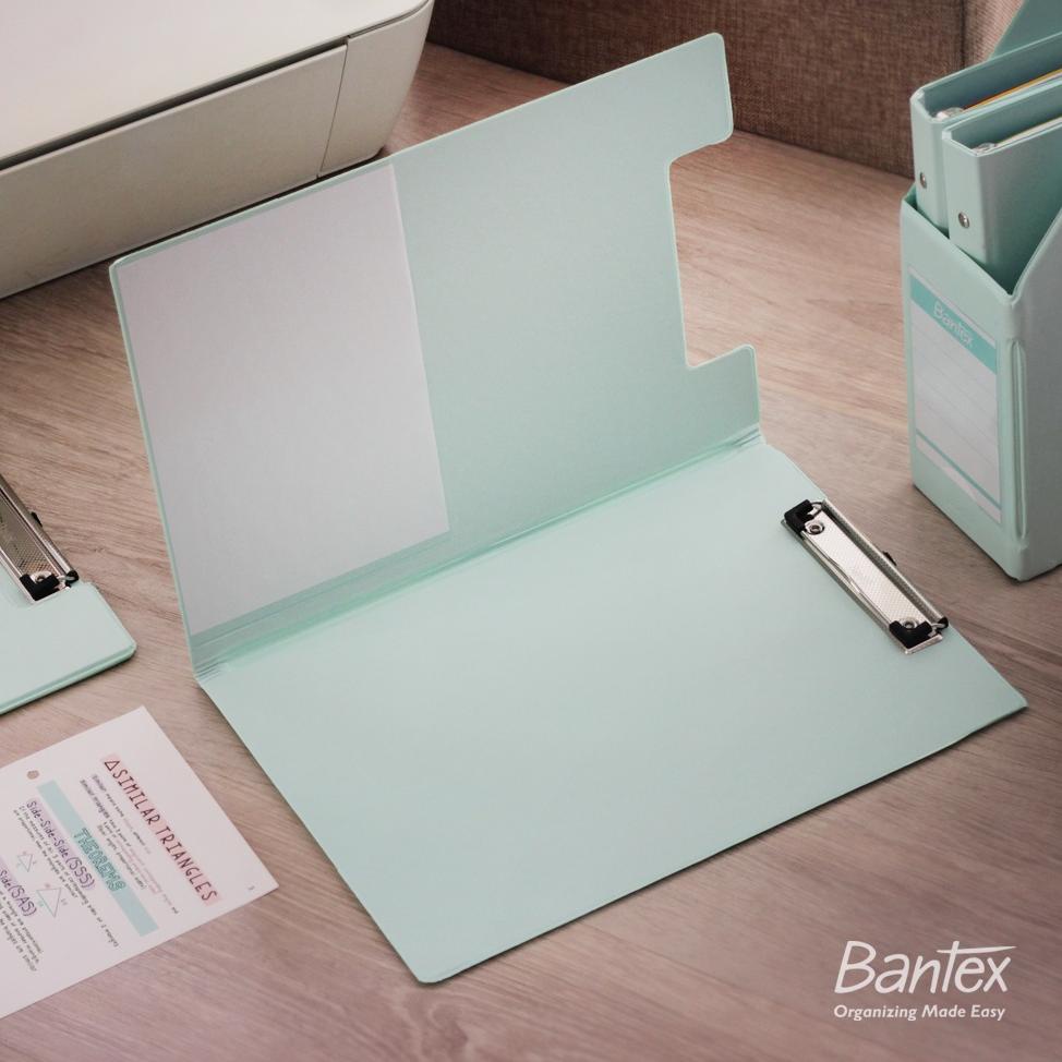 

[KAY] Bantex Clipboard with Cover / Clipfolder / Papan Jalan / Papan Ujian A4 F4 Folio Cool Aqua 9065