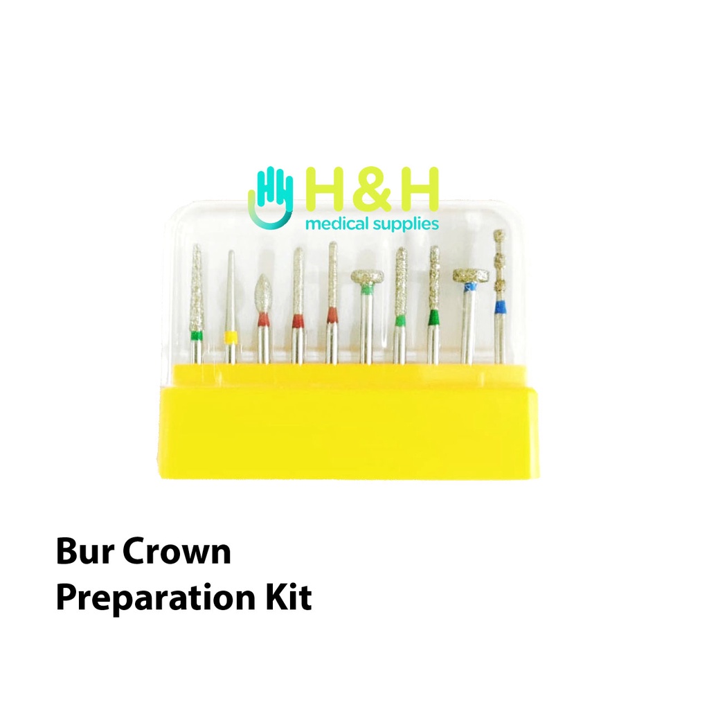 Crown Preparation Kit / Bur Preparasi Crown / Bur preparasi Veneer