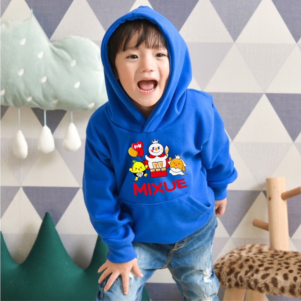 FenishaStore MIXUE ICE CREAM VIRAL Sweater Hoodie Kupluk Anak Laki /Perempuan Usia 4-13+ Tahun Bisa Bayar Ditempat COD