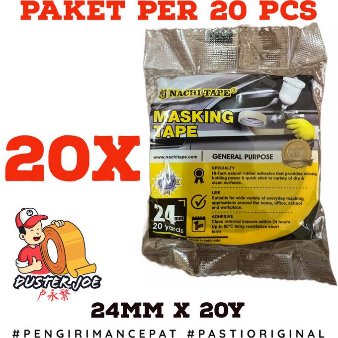 

[CABANG] Lakban Kertas Nachi 1 inch 20 Yard Masking Tape Nachi PROMO