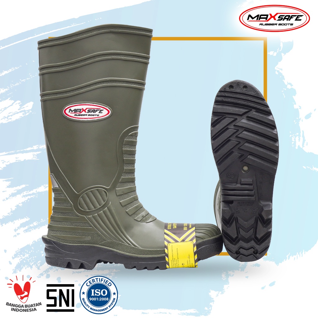 Sepatu Boot Toyobo &amp; MaxSafe Safety Hijau