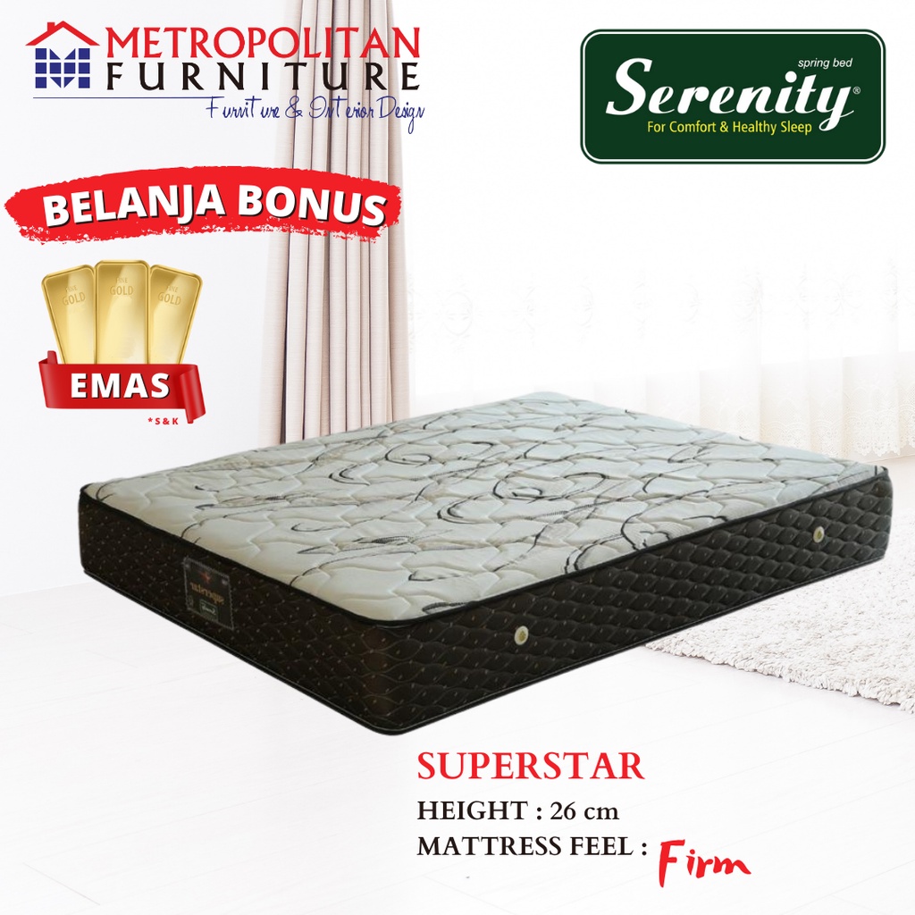 Kasur Spring bed Elite Serenity Superstar Springbed Matras