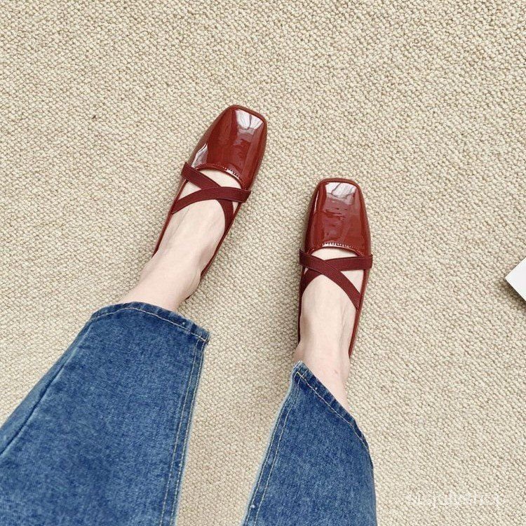 [✅BISA COD] #Sisjuly# Sepatu Mary Jane Prancis wanita 2023 sepatu wanita kacang baru sepatu wanita t