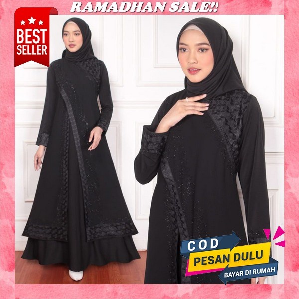 Baju Pakaian Busana Dres Dress Gamis Abaya Turkey Wanita Turki Syar'I Arab Syarie Arabian Syari Bord
