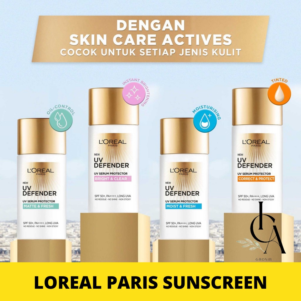 ICA ∞ L'OREAL Paris UV Defender Serum Protector Sunscreen 50ml | Loreal Sunblock Perfect