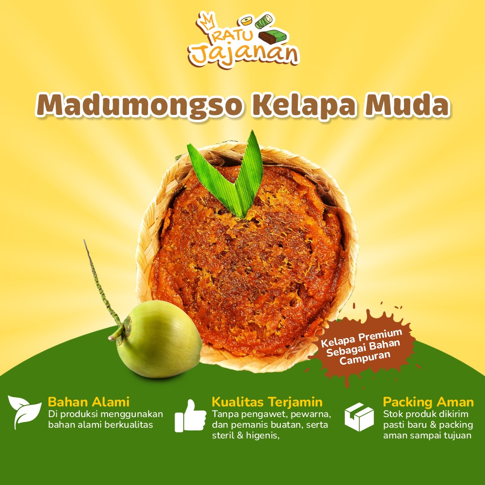 

Madu Mongso Oleh-Oleh Blitar Madumongso Kelapa Muda Asli 1 Kg Klobot Tanpa Pengawet Pewarna Jajanan Tradisional