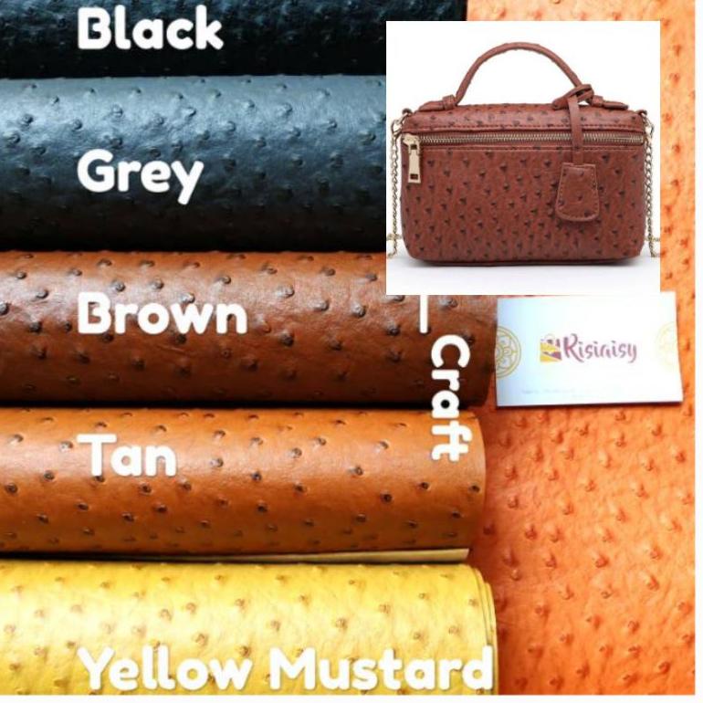 TREN TERBARU Kulit Sintetis Ostrich Etalase 2 | Synthetic Leather Ostrich | Kulsin | Bahan Tas | Bah