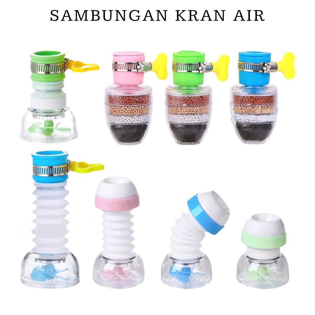 Sambungan Kran FLEXIBLE Filter Air Anti Splash Shower Keran