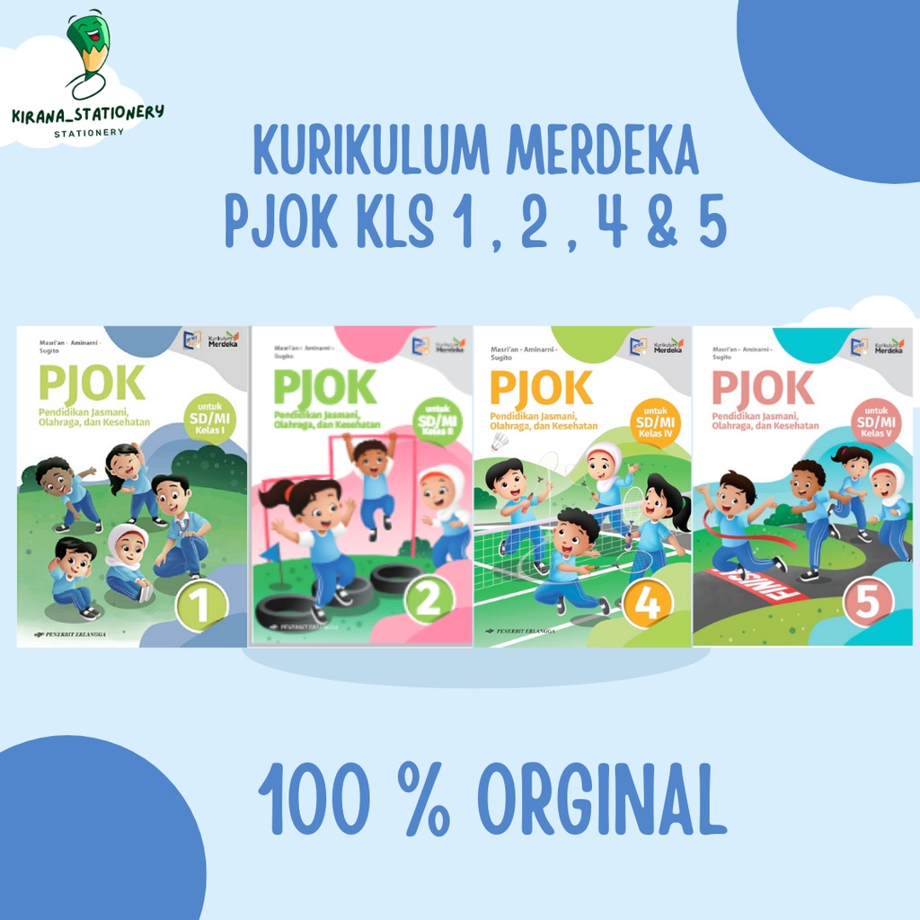 BUKU PJOK KELAS 1 KELAS 2 KELAS 4 KELAS 5 KURIKULUM MERDEKA ERLANGGA BUKU PELAJARAN ESPS BUKU PAKET 