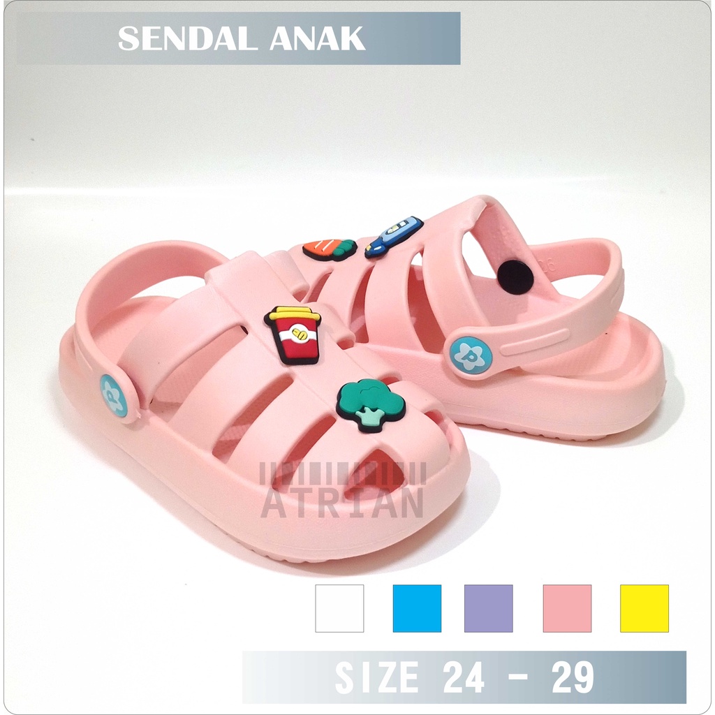 SENDAL ANAK PEREMPUAN DAN LAKI LAKI MOTIF TALI PINGGIR BARU / SENDAL ANAK ANAK TERBARU