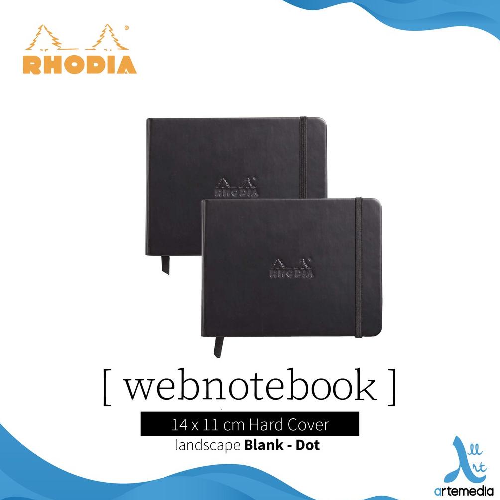 

Buku Catatan Rhodia Webnotebook 14x11cm Hard Cover Notebook
