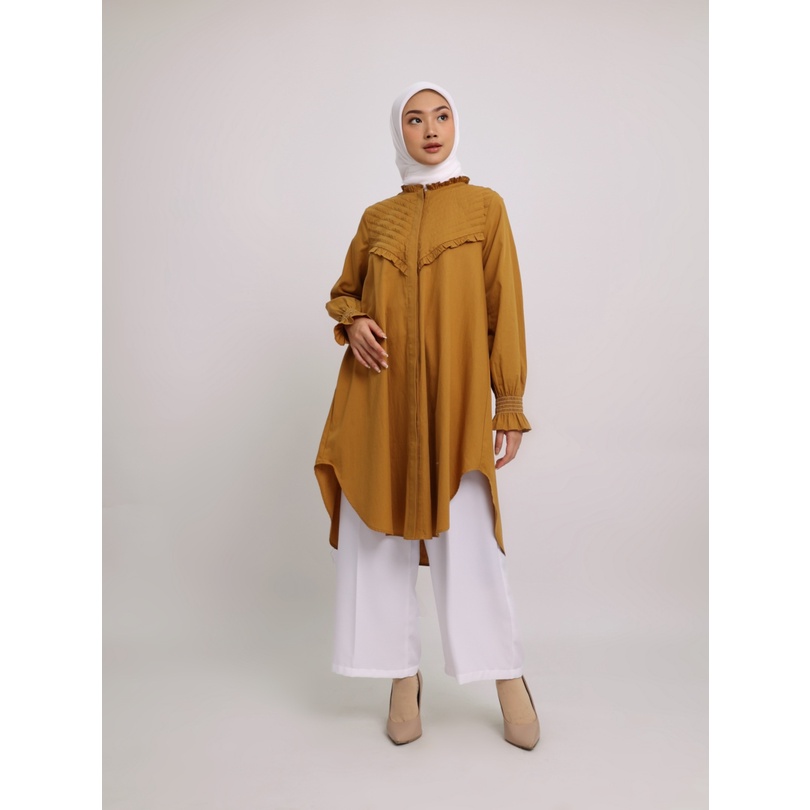 BAJU ATASAN TUNIK WANITA ELZATTA ATASAN TUNIK POLOS TERBARU LONG TUNIK KATUN SMOCK