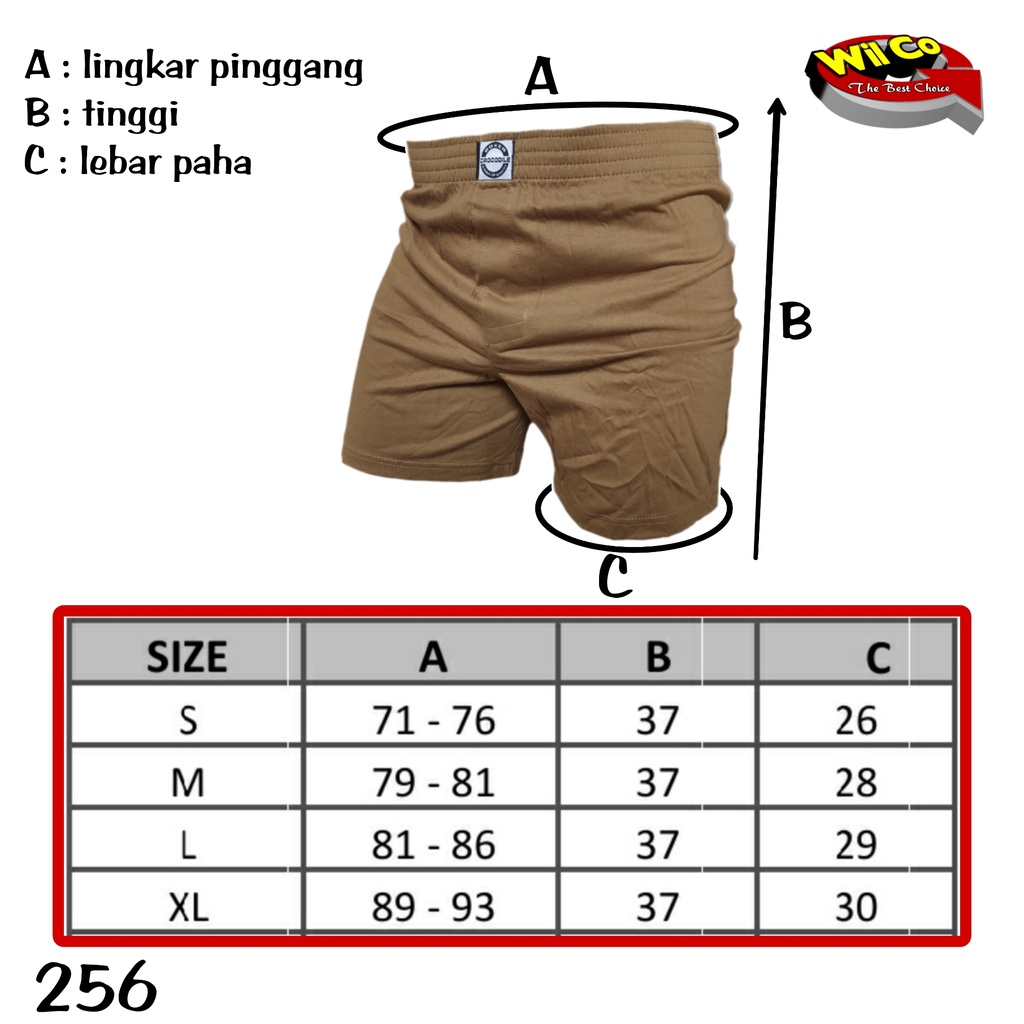 K256 - [Harga Per 1 Potong] CELANA DALAM PRIA CD [BOXER] PRIA PAKAIAN DALAM PRIA CROCODILE  SIZE S - XL