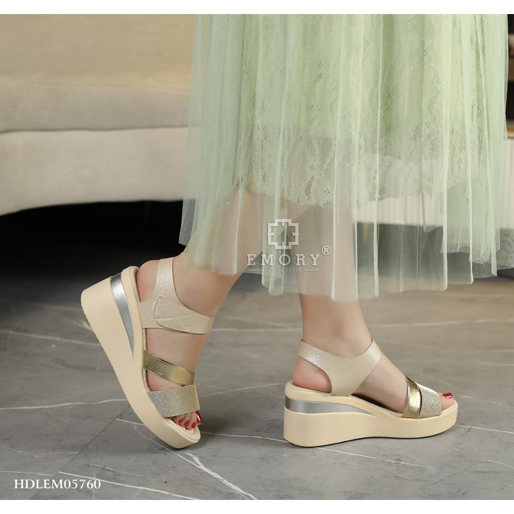10.10 SALE - SB EMORY Tarsya Sandal Wedges Wanita HDLEMO5760