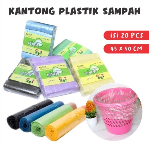 KANTONG PLASTIK SAMPAH 45X50CM ISI 20 LEMBAR / KANTONG PLASTIK GULUNG ROLL / PLASTIC TRASH