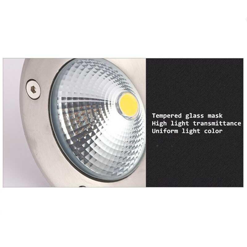 Lampu Taman Hias Tanam Ground Light Waterproof 3W Warm White - SX120 - Black