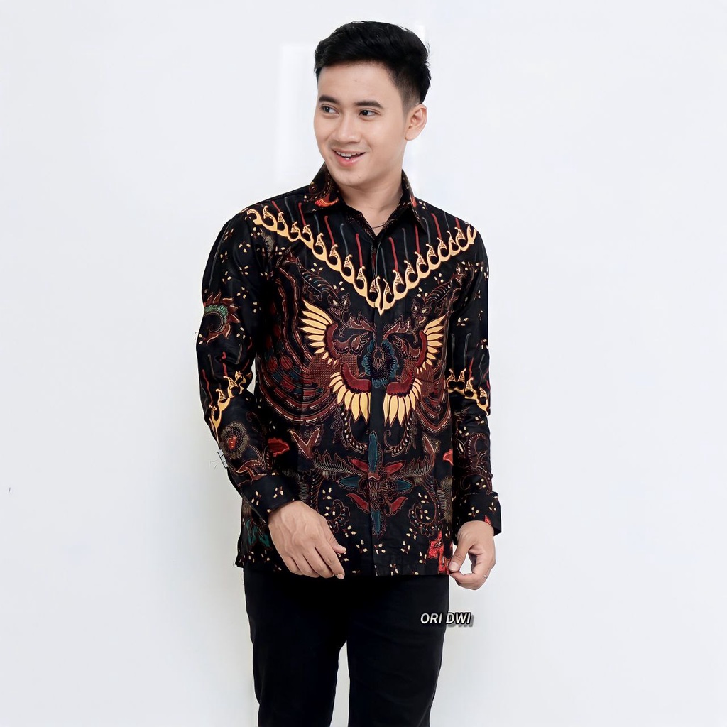 batik pria kemeja batik pria lengan panjang size m l xl xxl terlaris