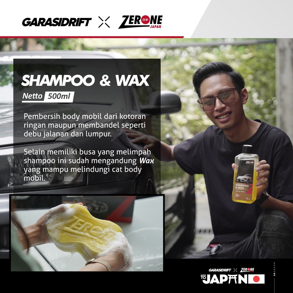 Zerone SUPERGLOW Garasi Drift Shampoo Mobil Interior Cleaner Instant Coating Pengkilap