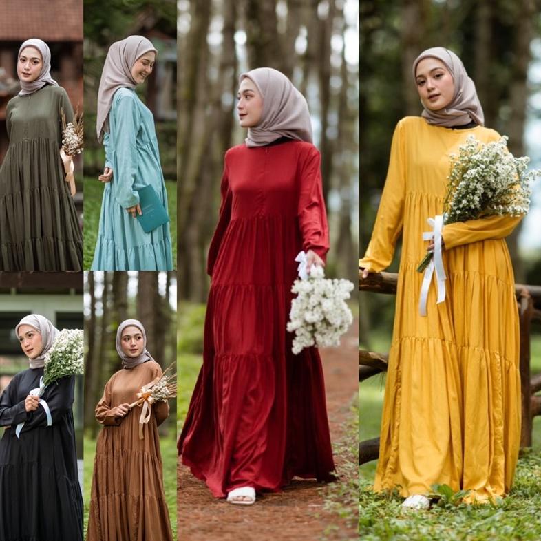 TERLARIS Radwah originalClowi Dress Terbaru - Gamis Busui Murah