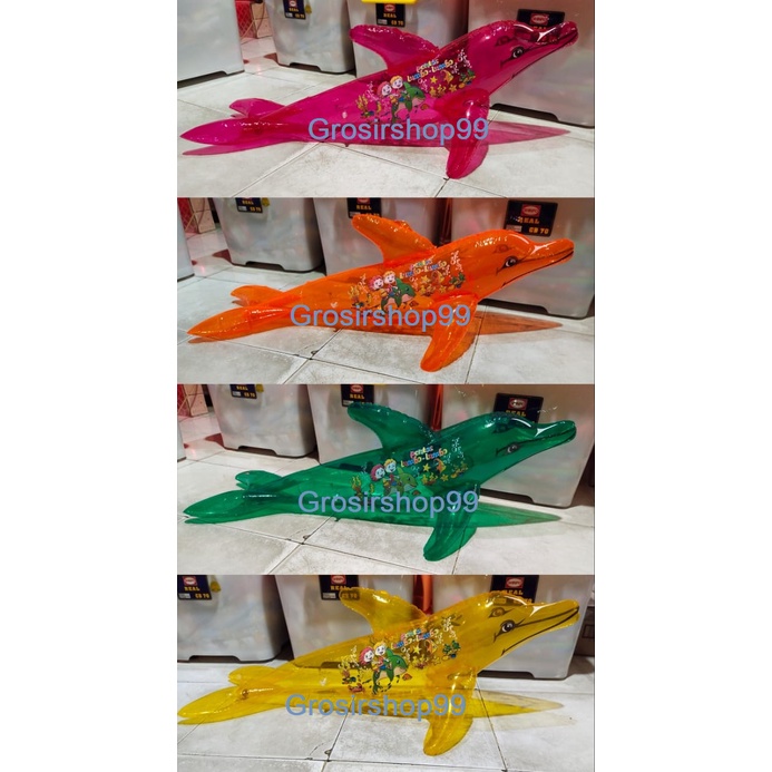 Boneka Mainan Balon Tiup Model Lumba - lumba / Dolphin Bahan PVC SNI