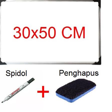 

✨COD✨ White Board Papan Tulis Gantung Ukuran 30 cm x 50 cm Free Spidol dan Penghapus Pilih Ukuran gas !!