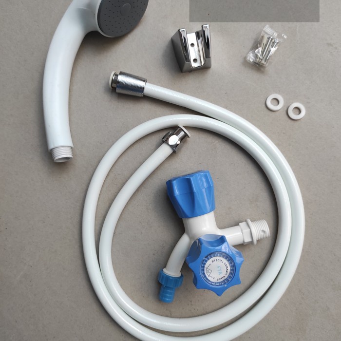 Terlaris Paket Shower + Kran Cabang / Shower Plastik + Kran Cabang Pvc Murah