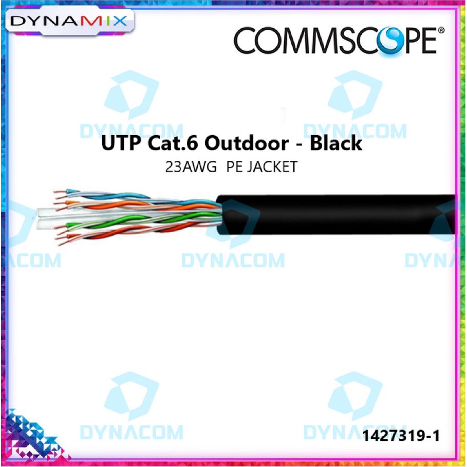 Outdoor Kabel LAN Commscope UTP Cat.6 Black 305m ORIGINAL | AMP cat6 Jaringan ethernet