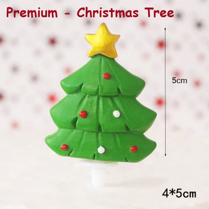 Hiasan Kue Natal PREMIUM Santa Snowman Cake Topper Christmas Pohon Natal Xmas Decoration Christmas Tree Wreath Mistletoe Pudding Cupcake Hiasan Pita Babymaniashop