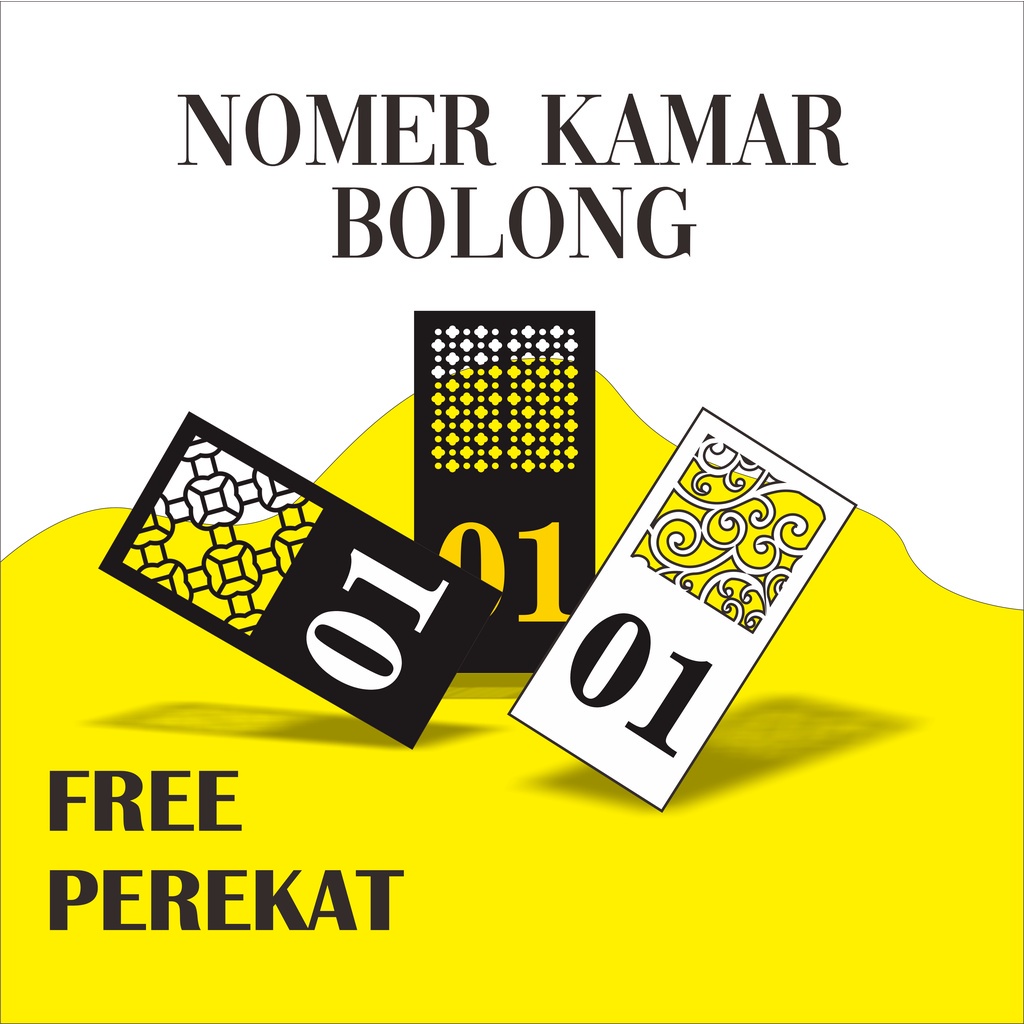 NOMER KAMAR VERTICAL / NOMER KAMAR AKRILIK / NOMER KAMAR BOLONG / NOMER KAMAR CUSTOM / NOMER KAMAR