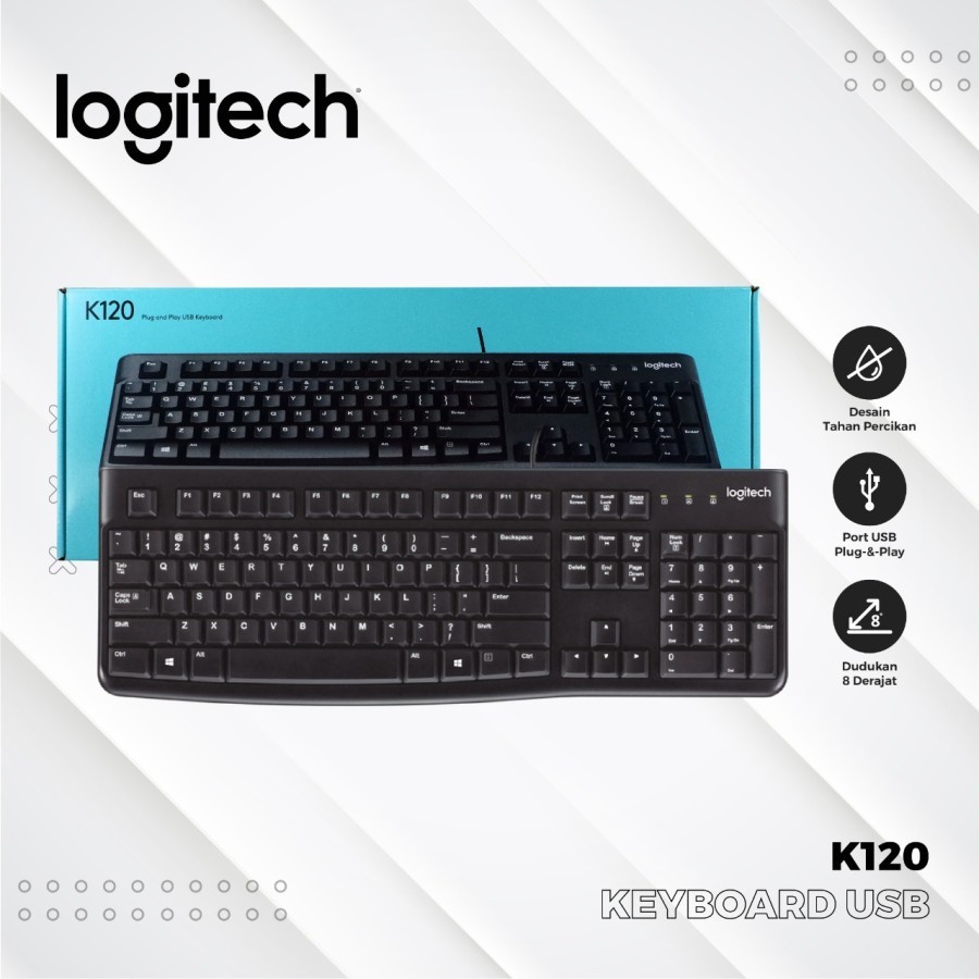KEYBOARD USB WIRED LOGITECH K120 / KEYBOARD LOGITECH K-120