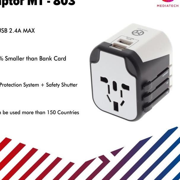 ❆ Mediatech Universal Travel Charger & Adapter MT  ◊