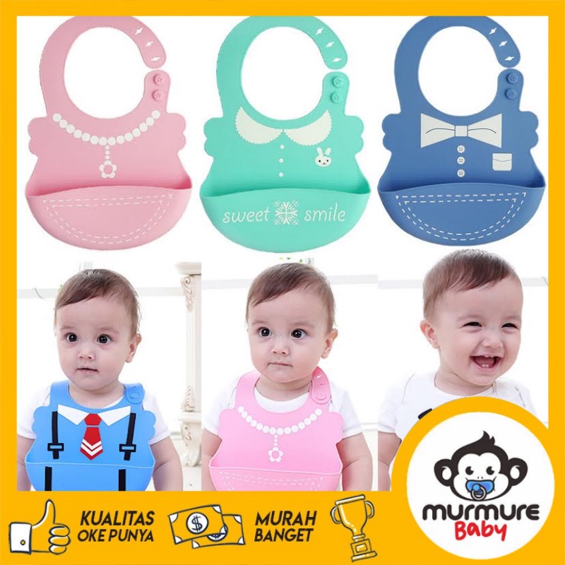 MURMURE I JJ OVCE SILICONE BABY BIB