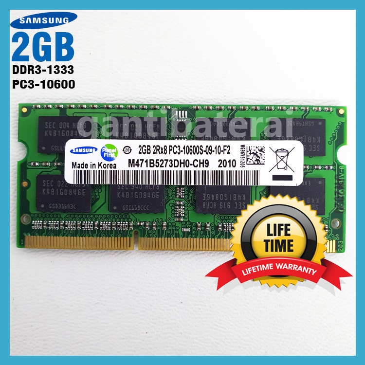 Ram Laptop 2GB DDR3 10600 PC3-10600 Sodimm memory