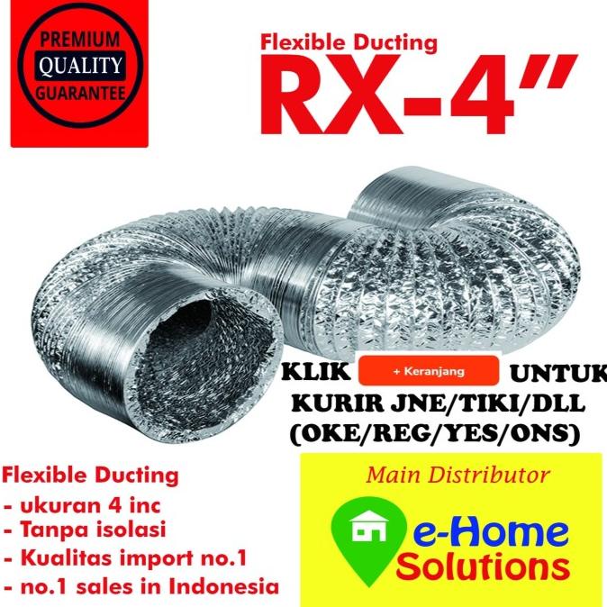 Aluminium selang flexible duct ducting 4 inch